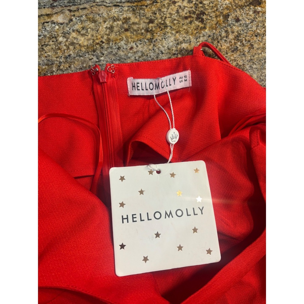 Hello Molly Red Ruffle Mini Dress - Picture 5 of 10